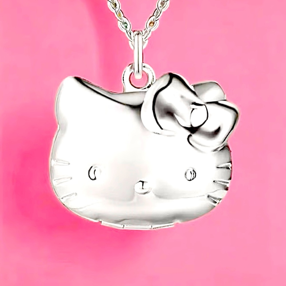 🌵4/$30 New Silver Hello Kitty Locket Necklace